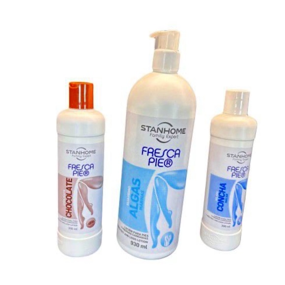 STANHOME FRESCA PIE SEAWEEDS 930ml NACRE SHELL 300ml CHOCOLATE 300ml FEETLOTIONS - Picture 1 of 8